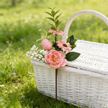 Easter Egg Picks Artificial Roses Eggs Spring Decor Stems