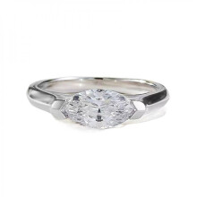 Marquise Moissanite Ring in 925 Sterling Silver