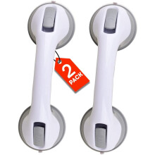Suction Grab Bars 12 inch 2-Pack for Bathtubs and Showers