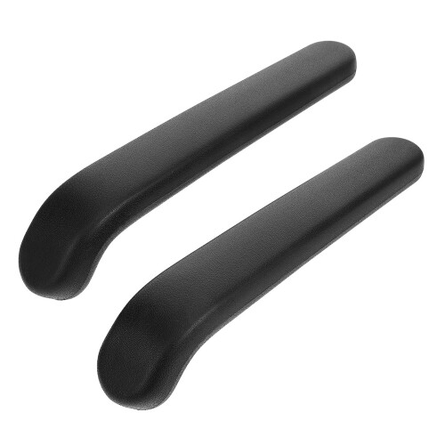 Adjustable Armrest Arms Black PU Plastic 2 Pieces