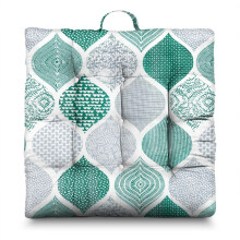 Square Yoga Pillow Boho Velvet 22 Inch