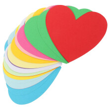 Heart-Shaped Paper Cutouts Assorted Colors 30 Pieces