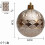 Double Rhombus Embossed Ball Ornaments Beige 6-Pack 2