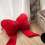Cuscino decorativo con fiocco rosso per divano e letto 6