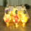 Purple Hydrangea LED Christmas Ornament Glass 1 pc 1