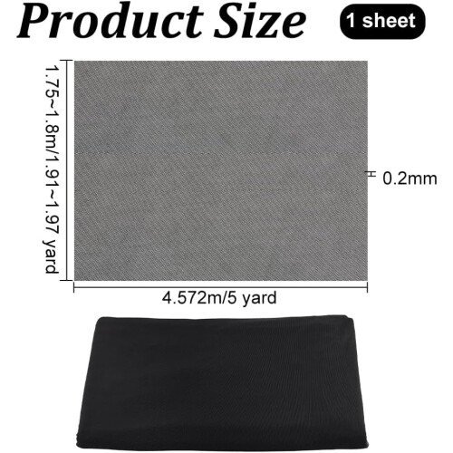 Black Stretch Net Fabric Polyester Spandex 5 Yards 1