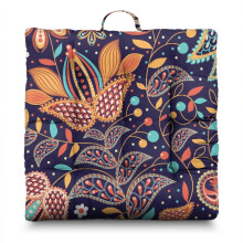 Paisley Meditation Cushion Boho Style 22 x 22 Inch