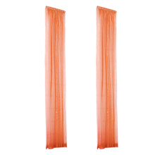 Orange Glass Gauze Curtains 26.77x78.74 in 2 pcs