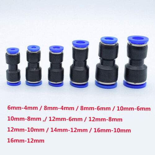 Pneumatic Reducer Fitting Straight Push-In 4-16 mm 8 mm to 1