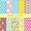 Easter Fabric Squares Bunny Print Polyester 10 pcs 25x25 cm 1