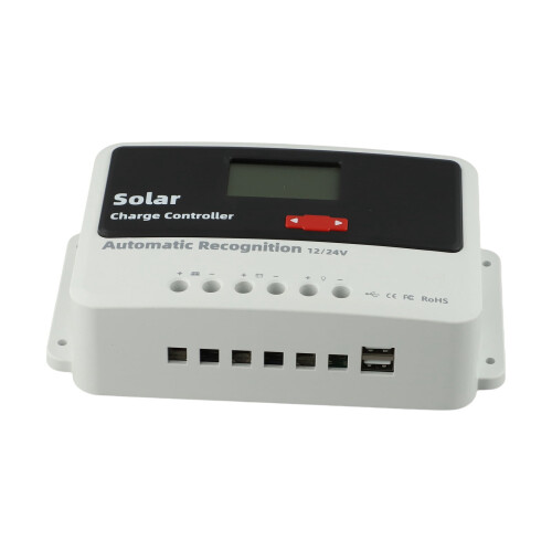 PWM solcelleladekontroller 10A–60A 12V/24V 2