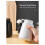Soap Dispenser, 400ml Ceramic Liquid Soap Dispenser with Pump , White 4