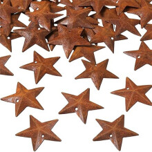 Rusty Metal Barn Star. Vintage Country Decorative Star with Hole for Rustic Decoration for Christmas Holidays