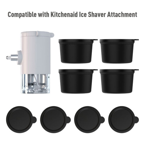 Snow Cone Shaved Ice Mold with Lid and KitchenAid Stand 2