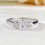 Moissanit Marquise Ring i 925 Sterling Sølv 7