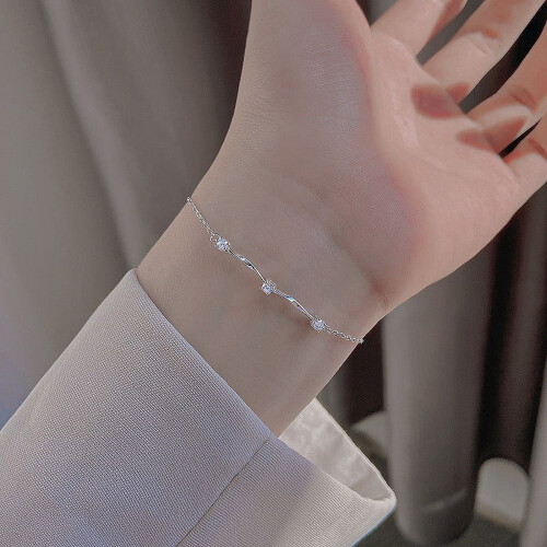Pulseira ajustável em prata de lei 925 para mulheres 2