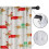 Cortinas de Natal em poliéster com isolamento térmico, 42x84 polegadas (2 unidades). 5
