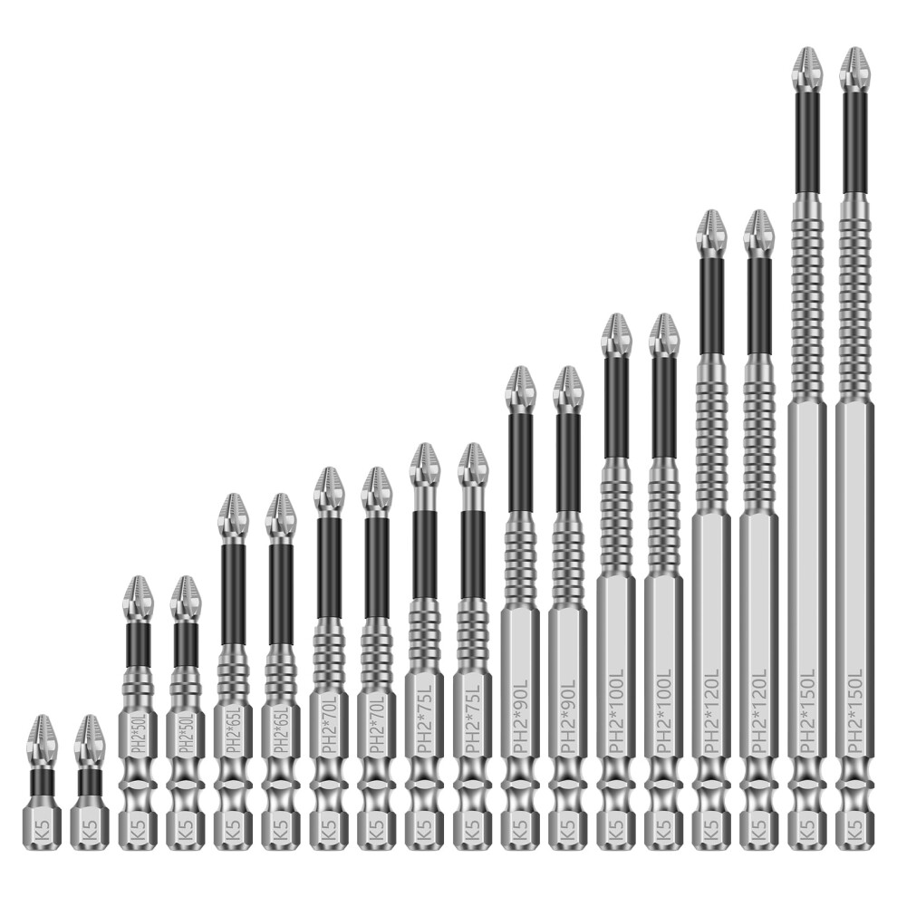 Magnetic Nonslip Screwdriver Bits Set Carbon Steel 18Pcs 902370384295