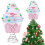 Julgransmuffinstoppare i plast 7,9 tum 2