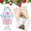 Enfeite de plástico para cupcake em formato de árvore de Natal, 20 cm (7,9 polegadas) 3