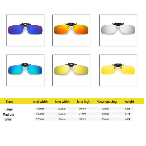 Γυαλιά ηλίου Tooloflife Polarized με κλιπ UV400 για άνδρες 1