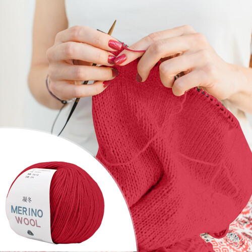 Νήμα από μαλλί Merino Blend για πλεκτό κασκόλ και πουλόβερ 2