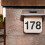 Sorte metaladressenumre 4,7 tommer til postkasse 6