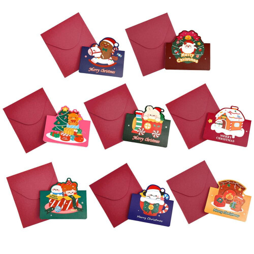 3D Christmas Card Festive Scene Foldable Desktop Decoration 1