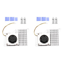 2X voor Raspberry Pi 5 Pi5 Actieve Koeler met Snelheidskoeling Ventilator Radiator Koellichaam