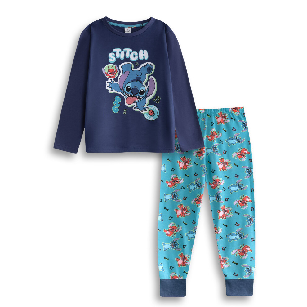 Disney (3-4 Years) Lilo & Stitch Long Sleeve Long Leg Pyjama Set (Boys Blue)