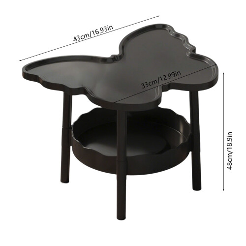 Modern 2-Tier End Table 16.93 in 2