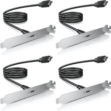 4X 20Gbps USB 3.2 Gen 2x2 USB-C Front Panel Adapter with Motherboard Header Extension Cable, USB-C Female to 20-Pin USB