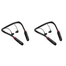 2X I35 Draadloze -Oortelefoon 1000mAh Ultra Lange Stand-By Continuïteit Universele Dual Sport-Oortelefoon, Zwart