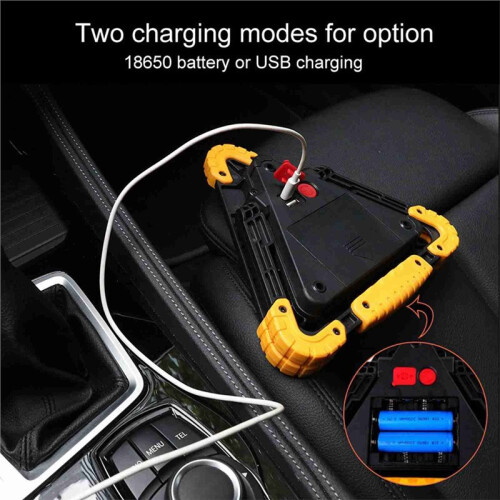 Multifunction Car Breakdown Emergency Safety Triangle Stop Sign with Red LED Warning Light Triangle Light Car Stop Sign