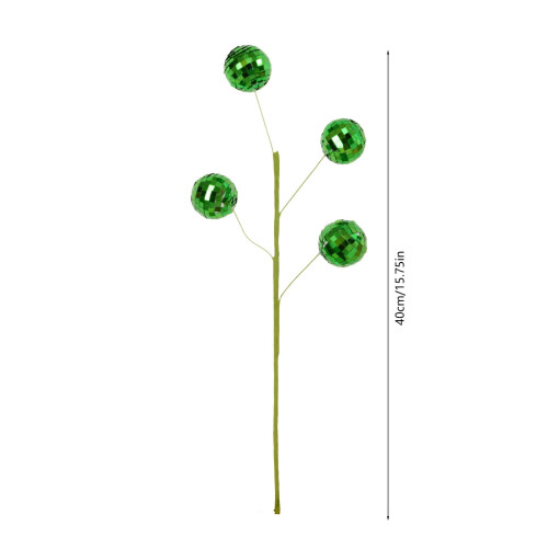 Green Sequined Mirror Christmas Ball Ornament 40cm 2