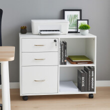 Mobiele archiefkast met 3 lades en archiefopslag