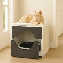 Kattenbakkast met kussen en krabmatten