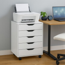 Mobiele archiefkast met 5 lades en wielen