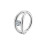 Titanium neusring met micro-zirkonia steentjes 7