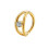 Titanium neusring met micro-zirkonia steentjes 2