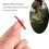 Esche artificiali da pesca a forma di verme rosso, 4 cm, 200 pezzi 6
