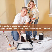 40 Pcs 18 Inch Paint Roller Tray Liners, Large Disposable Plastic Paint Tray Liner Bags for House Painting Walls