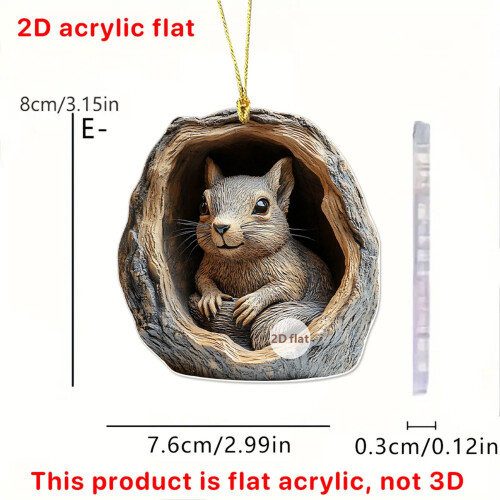 Acrylic Animal Backpack Charm 2D Design Set 2