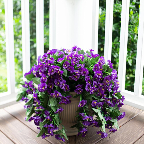 Vignes de liseron violet en soie artificielle (2 pièces) 1
