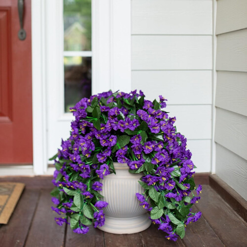 Vignes de liseron violet en soie artificielle (2 pièces) 2