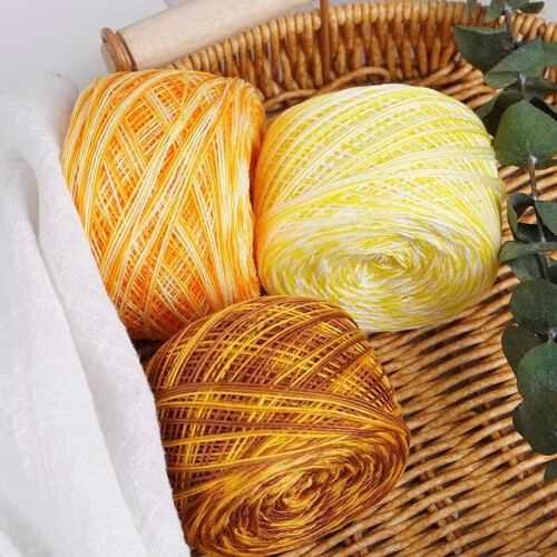Bomullsgarnrull Flerfarget Gradient 100g 2