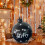 Zwarte PVC-kerstbal met glitter, 60 cm 7