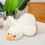 Pluche knuffeleend, geel/wit, 1 stuk 6