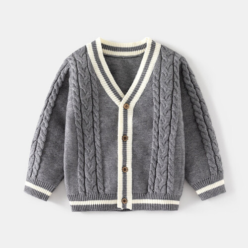 Baby Knit Sweater Long Sleeve Grey Size 130 1