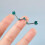Βιομηχανική σκαλωσιά Gem Opal Piercing Barbell από ανοξείδωτο ατσάλι 8